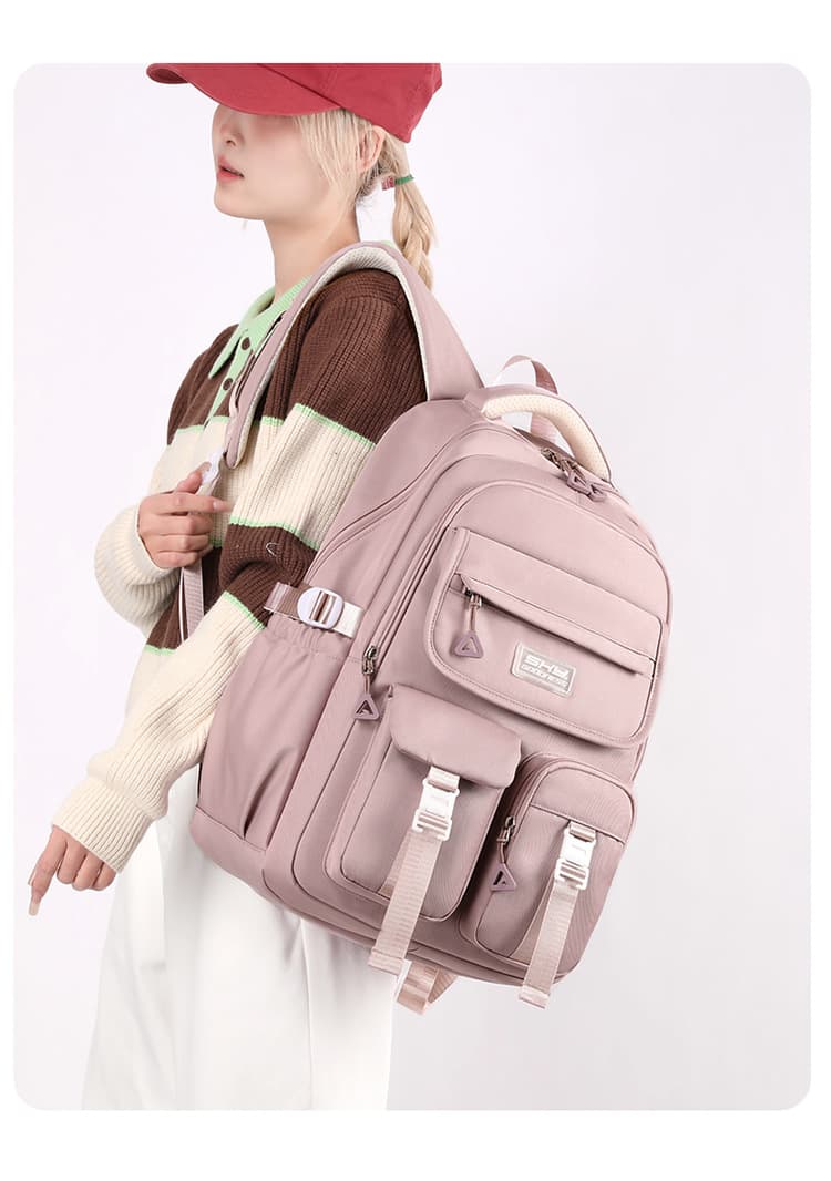 バックパック 通学 多機能ポケット付き学生リュック