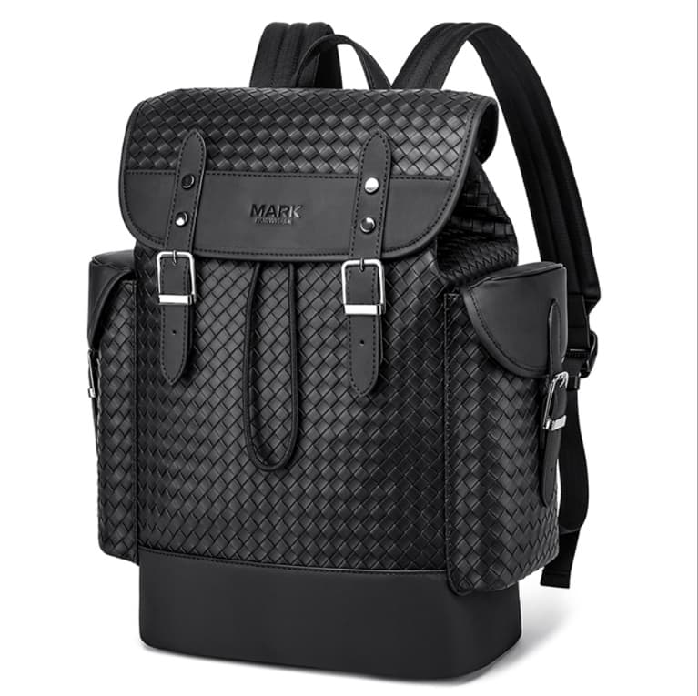 バックパック 通勤 市松編み込み高級感リュック