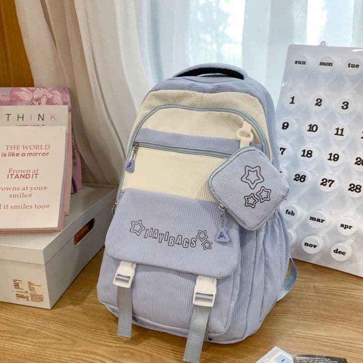 バックパック 通学 キャンパスライフ 星型ワッペン リュック