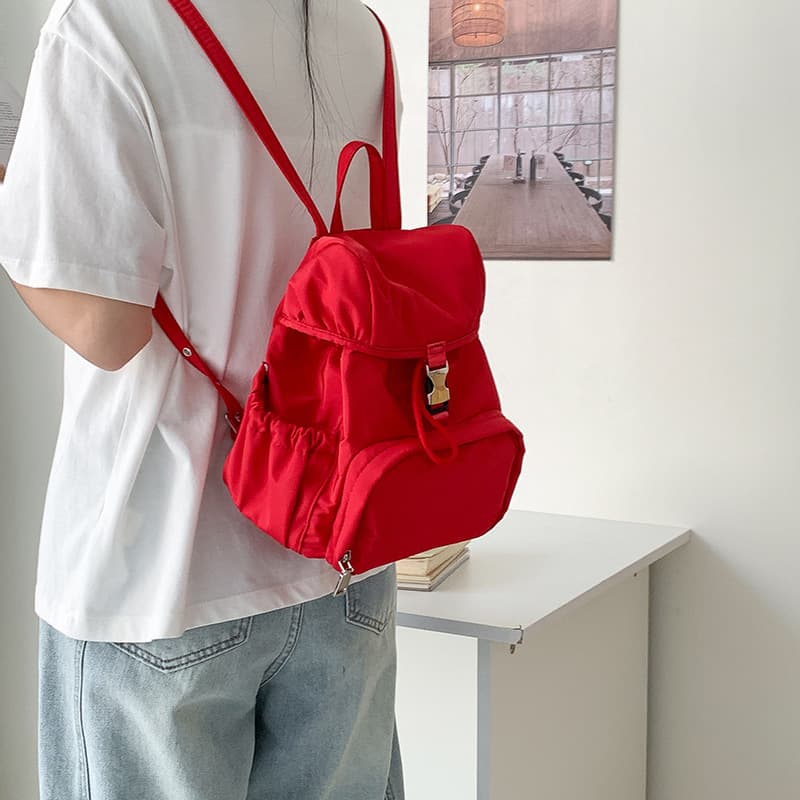 バックパック ミニマル巾着式通学リュック