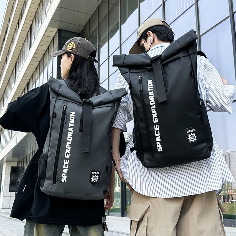 バックパック 旅行 探検ロールトップ旅行バックパック