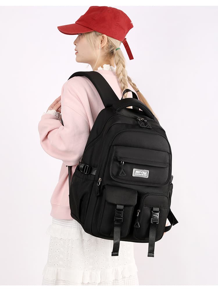 バックパック 通学 多機能ポケット付き学生リュック