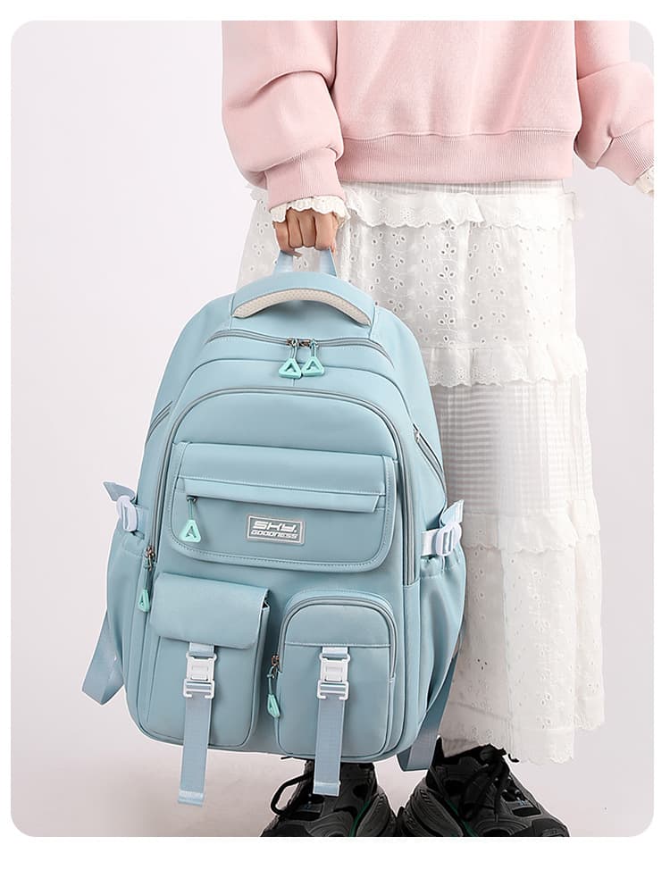 バックパック 通学 多機能ポケット付き学生リュック