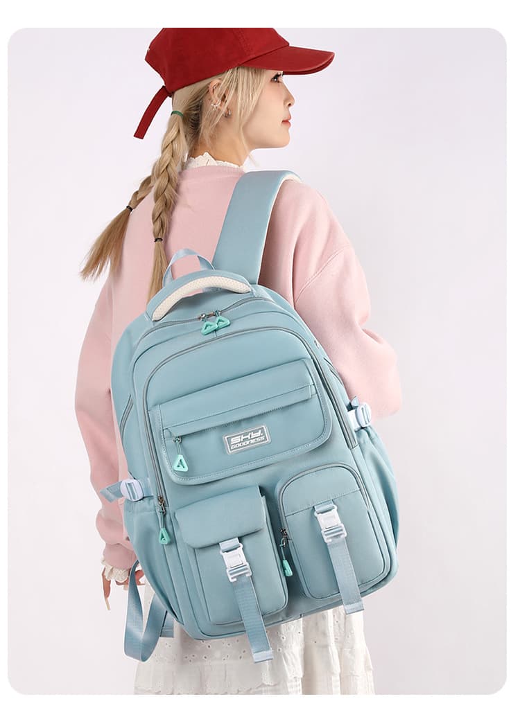 バックパック 通学 多機能ポケット付き学生リュック