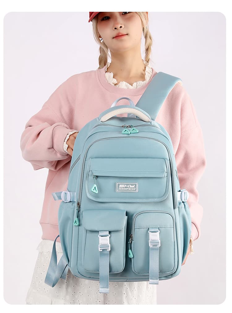 バックパック 通学 多機能ポケット付き学生リュック