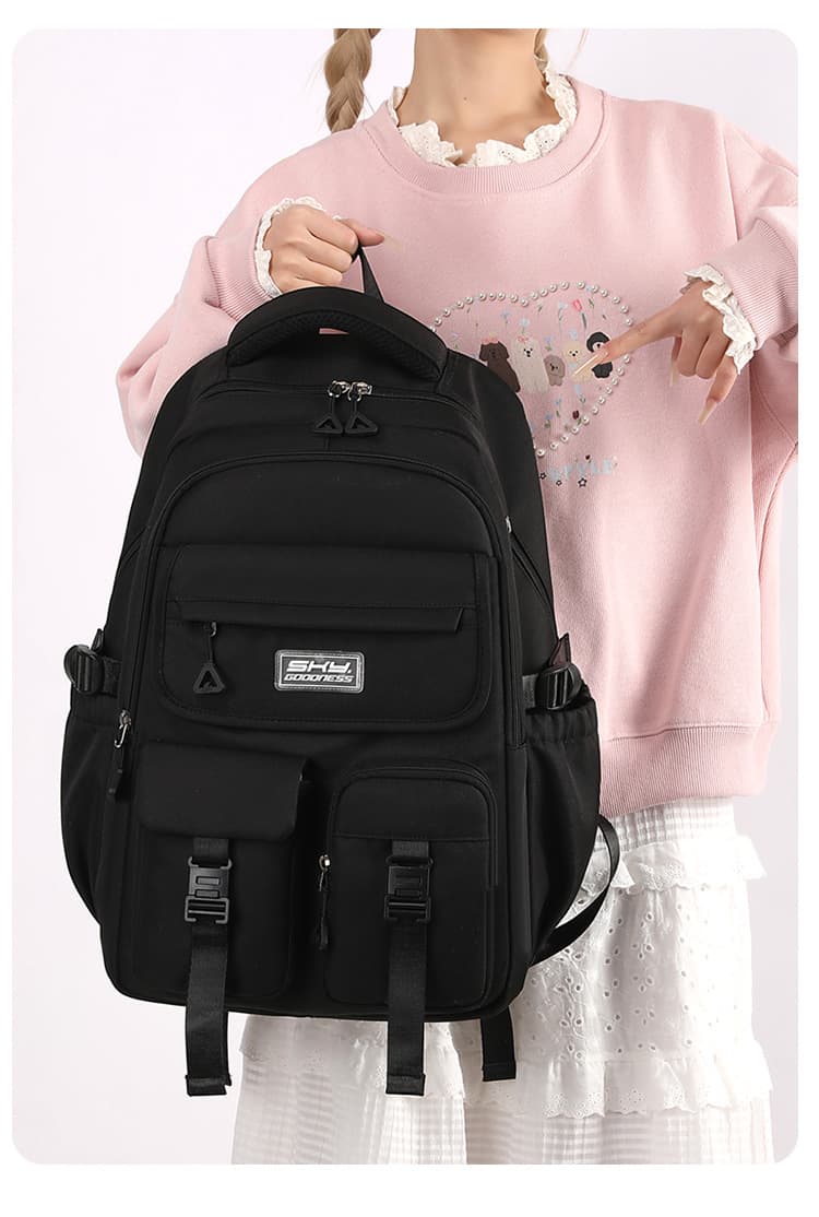 バックパック 通学 多機能ポケット付き学生リュック