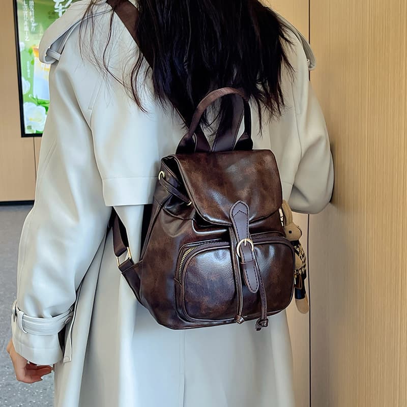 バックパック 上質レザー風ミニバックパック