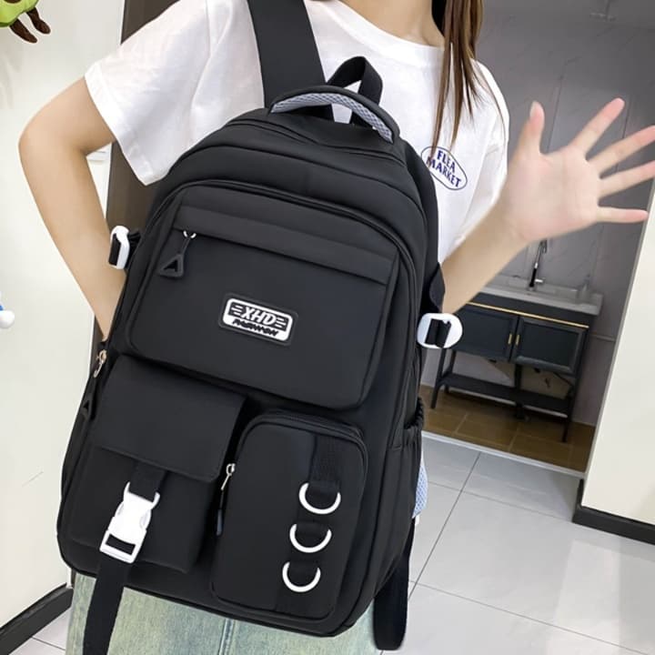 バックパック 通学 多機能ポケット付き学生リュック