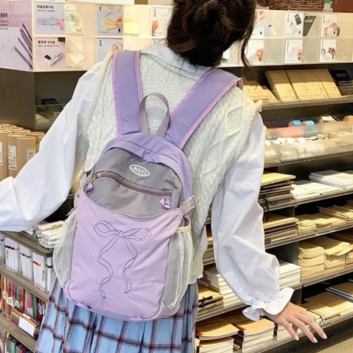 バックパック 通学 リボン飾り学生リュック